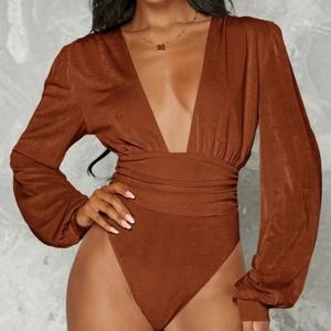 SHEIN Brown/Brick Bodysuit size Large